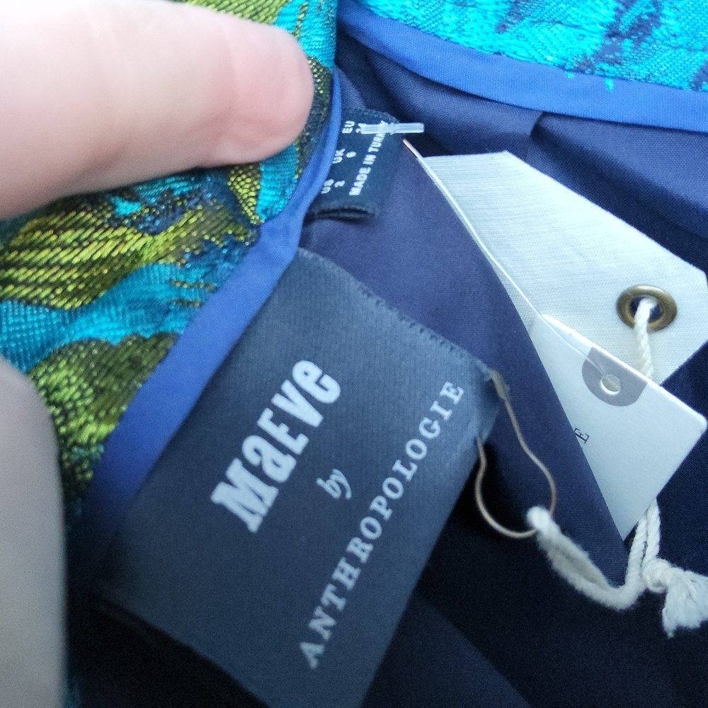 Maeve by Anthropologie dark blue skirt with pockets size 2 with tags - Picture 4 of 14